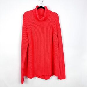 Croft & Barrow Bright Red Knit Turtleneck Sweater